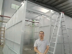 ใบรับรอง CE ห้องสะอาดพกพา ห้องสะอาดลาน / Laminar Flow Clean Booth ห้องสะอาดแบบจําลอง