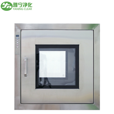 YANING ISO Cleanroom Pass Box กล่องสเตนเลสสตีลแบบคงที่พร้อมประตูฝัง