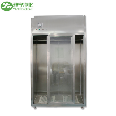 Laminar Flow ตู้เสื้อผ้า Clean Room Garment Cabinet พร้อมม่านป้องกันไฟฟ้าสถิตย์ Soft Wall