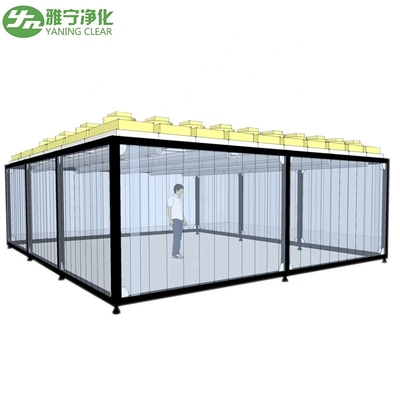 ห้องทําความสะอาดแบบไร้เชื้อรา Booth Oem Class 100 โมดูล Iso 5 Iso 7 โมดูลห้องทําความสะอาด