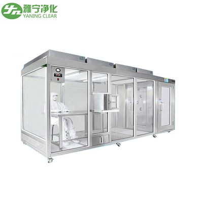 YANING GMP มาตรฐาน ISO5 โมดูลาร์ห้องสะอาด หนังอ่อนและแข็ง ห้องสะอาดห้องสะอาด Booth