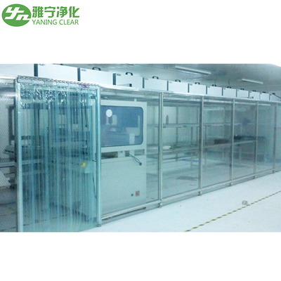 ได้รับการรับรอง ISO Clean Room Modular Soft Wall กรอบอลูมิเนียมสำหรับการผลิต OLED