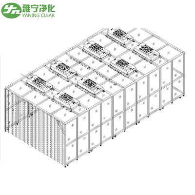 Class 10000 ตู้จ่ายดาวน์โฟลว์ตู้คลีนรูมสำหรับ Granulators