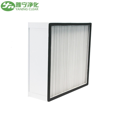 เครื่องกรองอากาศ HEPA ขนาด 0.3 ไมครอน H13 14 แบบพกพาที่มีประสิทธิภาพ 99.99% อลูมิเนียมหรือกรอบกระปุกสําหรับ FFU