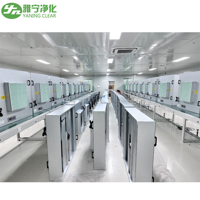 YANING HVAC การปนเปื้อนของฝุ่น คลีนรูมการกรองที่ดี ISO14644 FED 209E หน่วยกรองพัดลมเพดาน FFU มาตรฐาน
