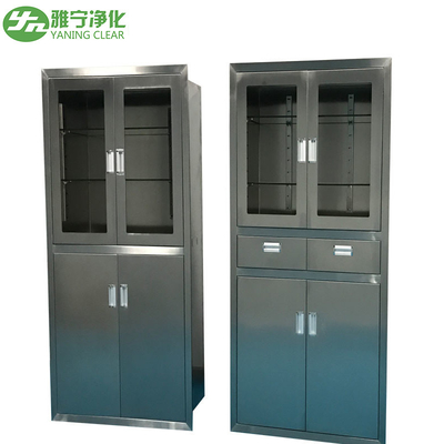 Anti Bacterial Stainless Steel Medical Cabinet Furniture สำหรับเครื่องมือผ่าตัด