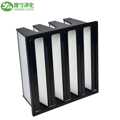 V Bank H10 Hvac Hepa Filter, เครื่องกรองอากาศประสิทธิภาพสูงย่อย 610*610*295mm