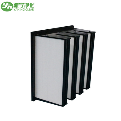 ประสิทธิภาพปานกลาง V Bank Air Filter การออกแบบที่กะทัดรัด, โครงพลาสติก / สังกะสี