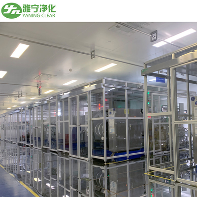 ระบบ FFU แบบปรับปรุงความดันบวกแบบทําความสะอาด Booth ด้วย HEPA Filter Anti Static Curtain