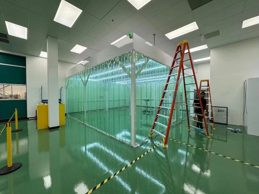 ห้องคลีนรูมคลาส 100 ติดตั้งง่าย ถอดได้ แบบแยกส่วน พัดลม DC กรองอากาศ HEPA H14