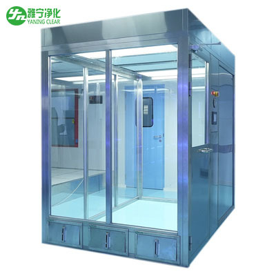 YANING ISO ได้รับการรับรอง GMP ห้องคลีนสแตนเลสสตีล Laminar Air Flow Clean Booth อุปกรณ์ทำความสะอาดอากาศสภาพใหม่