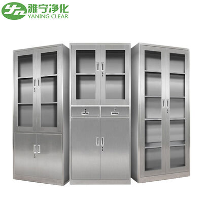 ตู้แพทย์สแตนเลส AISI 304 SS ที่กําหนดเอง พร้อมการฆ่าเชื้อง่ายสําหรับห้องผ่าตัดและการเก็บรักษา