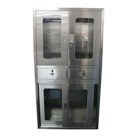 เครื่องมือเฟอร์นิเจอร์โรงพยาบาลตู้สแตนเลสทางการแพทย์พร้อมโครงสร้างที่เป็นของแข็ง