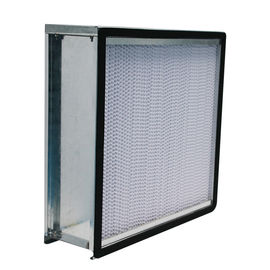 24x24x12 Deep Pleat HEPA Air Filter โครงเหล็กชุบสังกะสีพร้อมหน้าแปลน
