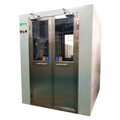 YANING ผงเคลือบเหล็กกำจัดฝุ่น 1500W HEPA Filter Interlock Airtight Double Door Air Shower Room