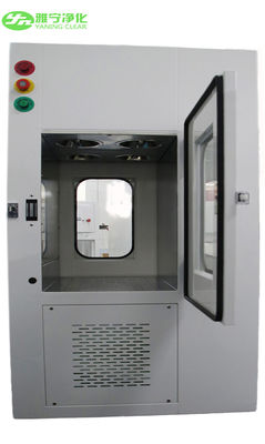 ห้องอาบน้ำฝักบัวแอร์ Cleanroom Pass Box โครงเหล็ก 304 SUS ด้านในพร้อมหัวฉีดเคลือบผง