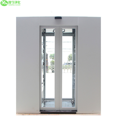 SUS304 Nozzle Cleanroom Air Shower 3000W Electronic Interlock Sliding Door